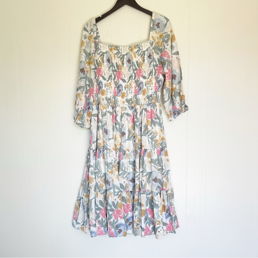 NWT BALTIC BORN Marta Floral Smocked Midi Dress 1X - Picture 9 of 11